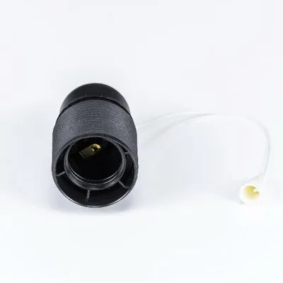 Produktbild von Relco E27 Lampenfassung Schwarz – mit Zugschalter – M10 Gewinde – Innengewinde M10x1 230V Schwarz Material: Kunststoff Spannung: 230 V Zugschalter: Ja