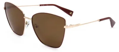 Produktbild von Furla Furla SFU738 Shiny rose gold w/bodeaux parts 59/16/145 Damen Sonnenbrillen