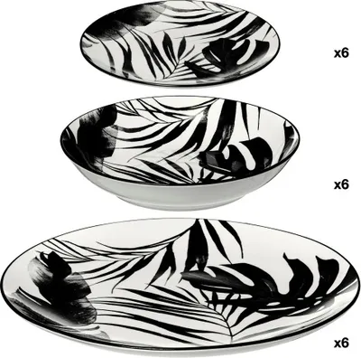 Produktbild von Geschirr-Set PALME, 18-teilig