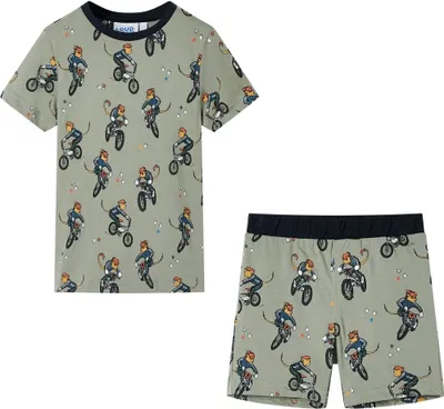 Produktbild von Kinderpyjama mit Kurzen Ärmeln Hellkhaki 116