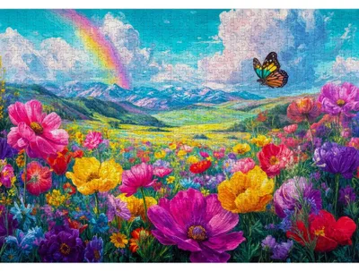 Produktbild von Viel Spass Beim Puzzle Regenbogenwiese 1000 Dlks