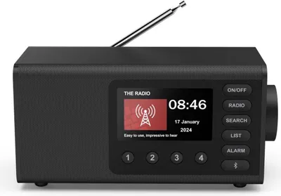 Produktbild von Hama DR1001BT, Persönlich, Digital, DAB, DAB+, FM, 5 W, TFT, 10,9 cm (4.3")