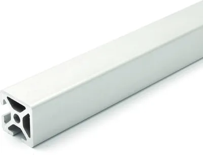 Produktbild von Länge 1710mm - Design-Aluminiumprofil 20x20L 2 Nuten verdeckt-90° I-Typ Nut 5 (leicht), silber eloxiert. Aluminium Profil 20x20 Alu Profil 20 x 20