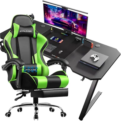 Produktbild von GTPALYER Gamingtisch Gaming Tisch + Gaming Stuhl- Set, Computertisch Stuhl Set für Gaming nur Gaming Tisch und Gaming Stuhl