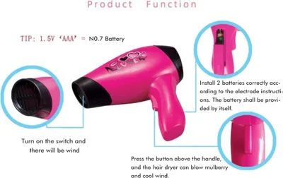 Immagine prodotto di Trucco finto playset per bambini parrucchiere styling testa bambola acconciatura giocattolo regalo con asciugacapelli bambini ragazze