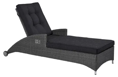 Produktbild von Gartenliege Kansas Sonnenliege Relaxliege Grau-Mix