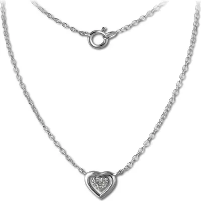 Produktbild von SilberDream Halskette 45cm 925 Silber Damen Echt-Schmuck Herz silber SDK8009J