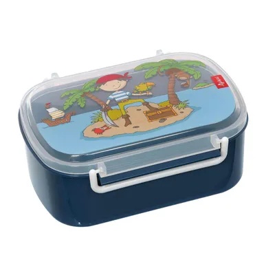 Obrázok produktu pre sigikid box na obed pirát Sammy Samoa, box na chlieb, box na obed, box na desiatu, detský, plastový, modrý, 17 cm, 25004