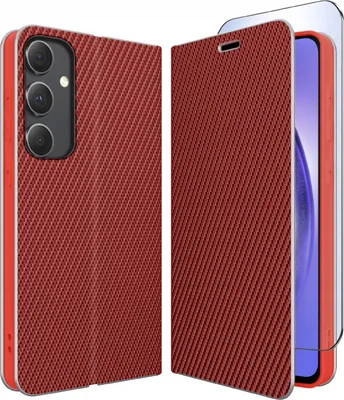 Immagine prodotto di Custodia per Samsung S24 FE | CARBON WALLET BOOK TOKRA CASE CLASSIC + VETRO