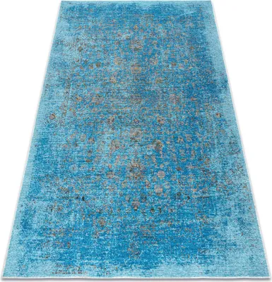 Obrázok produktu pre Vlnený koberec ANTIGUA 518 75 JQ500 OSTA - Abstracțiune plocho tkaný modrý modrý 170x240 cm