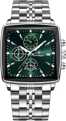 Produktbild von Watch Herren-Armbanduhr, wasserdicht, Leuchtend, Edelstahl,Chronograph, Datum, Business, Freizeit, Quarz,Herrenuhren mit großem Zifferblatt
