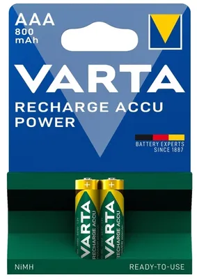 Produktbild von Varta, Accu Rechargeable AAA 800mAh Wiederaufladbare Batterien, 2 Stück