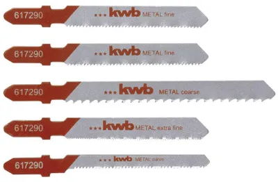 Zdjęcie produktu dla kwb 617290 Zestaw brzeszczotów do wyrzynarki do metalu 5 szt