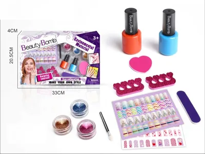 Produktbild von Kreativset Kinder Mädchen spielen Maniküre Nagel Schönheit Makeup Set, (Ein Set für alle Nailart-Bedürfnisse eines Mädchens)