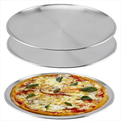 Pizzaplatte 3er-Set, 26 cm, Edelstahl, rund, antihaftbeschichtet