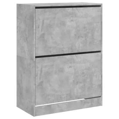 Produktbild von Schuhschrank mit 2 Klappen Betongrau 80x42x108 cm