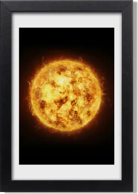Produktbild von Bild 20x30 MDF-Rahmen, Wandkunst Sonne