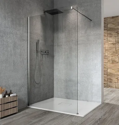 Produktbild von Gelco VARIO CHROME Dusch-Glasteil, Wandmontage, Klarglas, 1200 mm