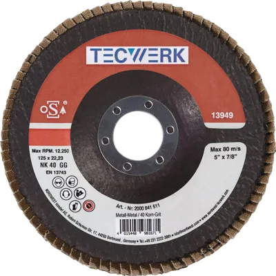 Produktbild von Tecwerk Fächerscheibe Stahl/Holz Normalkorund  - 10 Stk.
