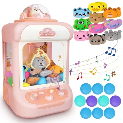 Productafbeelding van Solidchoice - Mini Kralenmachine met 20 Pluche Speelgoed en 10 Gashapons