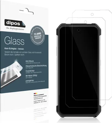 Produktbild von 2x Schutzfolie für 8849 Shark 5G - Anti-Shock 9H Folie dipos Glass Kunststoffglas