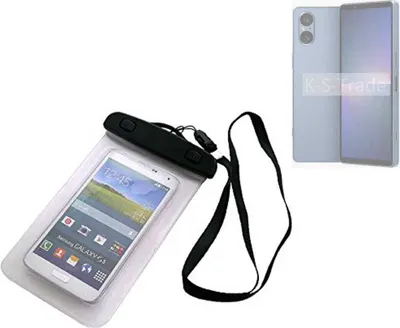 Produktbild von K-S-Trade Schutz Hülle Handy Hülle Kompatibel mit Sony Xperia 5 V Beach Bag wasserdicht 16cm x 10cm Schutzhülle Staub Sand Flachwasser Beachbag