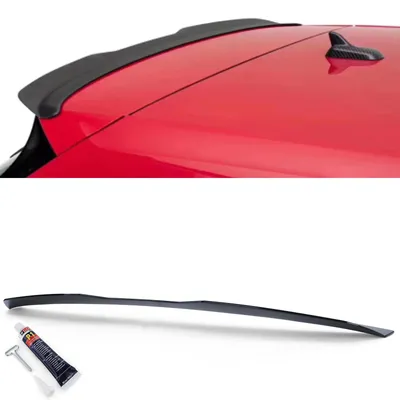 Productafbeelding van Achterspoiler, zwart, glanzend, voor VW Polo 6R 6C, modeljaar 2014-2017 (facelift)