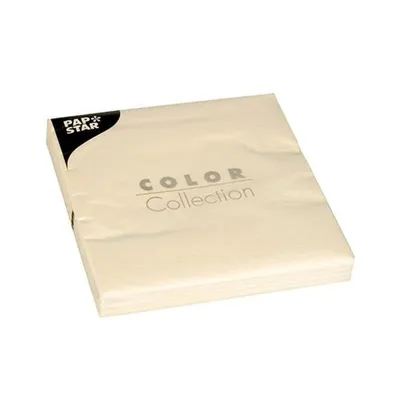 Produktbild von PAPSTAR Servietten 330 x 330 mm 3-lagig creme