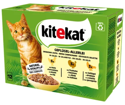 Zdjęcie produktu dla kitekat Drobiowa uczta w galaretce 1,02 kg (12x85 g)