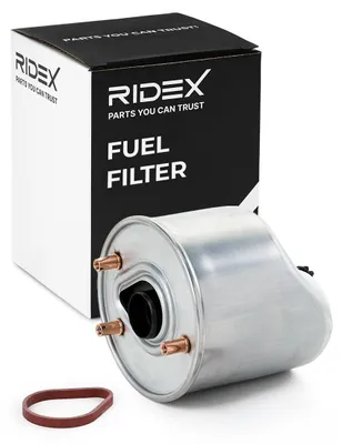 Produktbild von Kraftstofffilter RIDEX 9F0025 Dieselfilter für FORD Fiesta Mk6 Schrägheck (JA8, JR8) Leitungsfilter