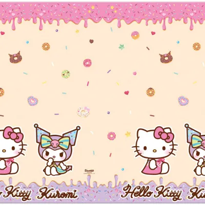 Zdjęcie produktu dla Obrus 120 x 180 cm – Hello Kitty i Kuromi