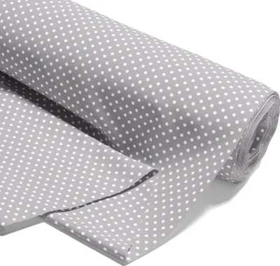 Obrázok produktu pre Látka na meter bavlnená látka 2 M x 160 cm - látky na šitie z čistej bavlny Látka na podšívku Dekoračná látka na patchwork Plátno a šitie Látka na šitie Svetlosivá s bielymi bodkami