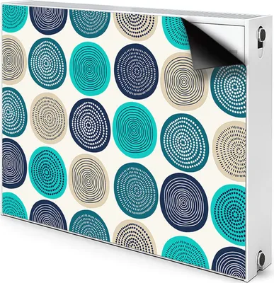 Produktbild von Magnet Heizkörper Heizkörper-Abdeckung Heizkörperabdeckung 110x60 cm  - Abstrakte Kreise
