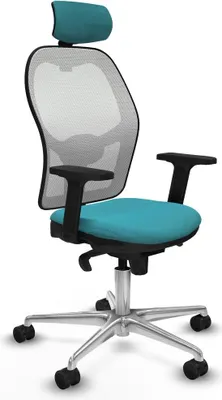 Produktbild von Bürostuhl mit Kopfstütze Piqueras y Crespo 2D086N2 türkis