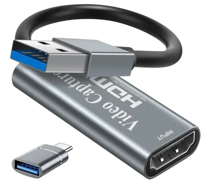 Zdjęcie produktu dla karta przechwytywania wideo, karta HDMI 4K do USB, urządzenie do nagrywania wideo Full HD 1080p