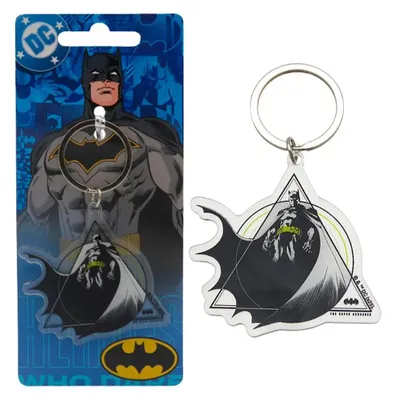 Obrázek produktu pro Cyp Batman – trojúhelníkový přívěsek na klíče, černý, černý, univerzální velikost