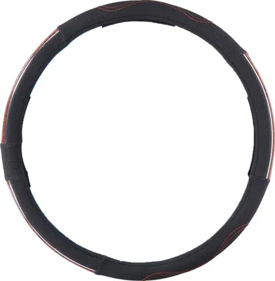 Produktbild von All Ride Lenkradbezug LKW Lenker mit Durchmesser 44-46CM Gummi Anti-Rutsch Textur Einfach zu Installieren Schwarz/Holz