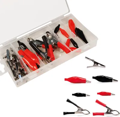 Produktbild von Krokodilklemmen-Set McPower 28-teilig in praktischer Sortimentsbox
