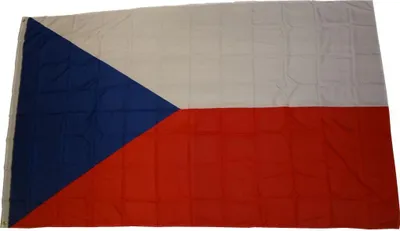 Obrázok produktu pre Vlajka Česká republika 90 x 150 cm vlajka s 2 očkami 100g/m² hmotnosť tkaniny zdvihák vlajky stožiar