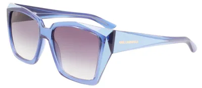 Produktbild von Karl Lagerfeld KL6072S AZURE/GREY 55/16/145 Uni Sonnenbrillen