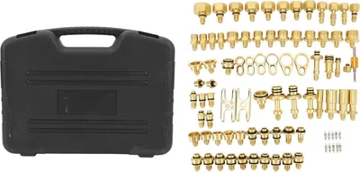 Produktbild von 77pcs Automobilklimaanlage Lecketestkit Messing Wechselstromerkennungswerkzeuge Anschlussreparatur für Auto Auto AC