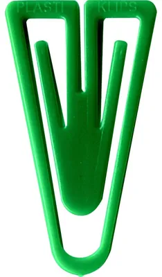 Produktbild von Büroklammern Plastiklips 60mm VE=100 Stück grün