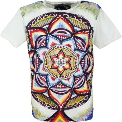 Produktbild von Mirror T-Shirt - Mandala / Weiß, Herren, Baumwolle, Größe: M