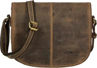 Produktbild von Greenburry Umhängetasche Leder braun Damentasche Schultertasche Vintage 1723M-25