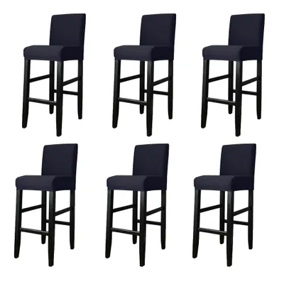 Immagine prodotto di 6 pezzi sgabello sala da pranzo sgabello universale elastico sala da pranzo copertura sedia, sala da pranzo sedie, copertura sedia elastica, copertura sedia, matrimonio casa festa copertura sedia, blu navy