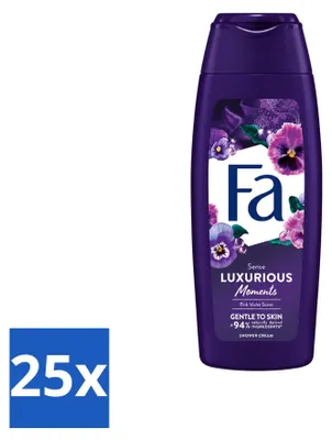Produktbild von 25 x Fa Luxurious Moments Douchecreme - Rosa Veilchen - 250 ml - Vorteilspackung - 25 Stücke