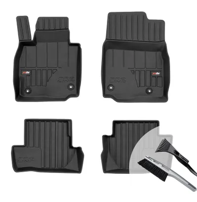 Produktbild von moto-MOLTICO 3D Gummimatten Auto, 4-teiliges Set, Allwetter Gummi Fußmatten, Antirutsch & Wasserfest Autoteppiche - passend für Mazda MX-30 ab 2020