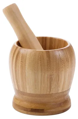 Produktbild von Solidchoice – Holzmörser und -Stößel für Kräuter und Gewürze