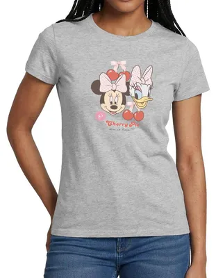Produktbild von Mickey & Minnie Cherry Pie Minnie & Daisy Frauen T-Shirt, S, Grau meliert