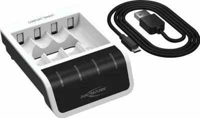 Produktbild von ANSMANN Akku Ladegerät für 4x AAA AA NIMH NICD Akkus, autom. Laden